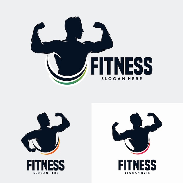 Modello di progettazione del logo della palestra fitness