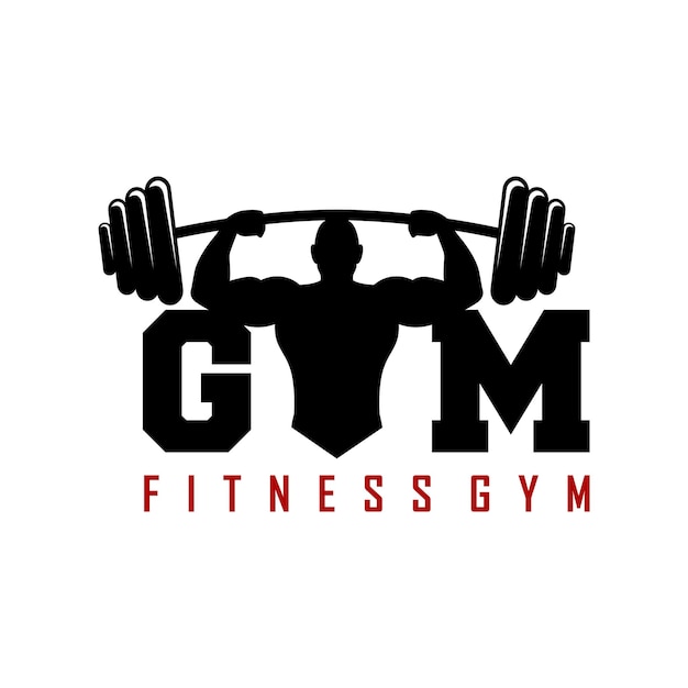 Fitness e palestra logo design vettoriale