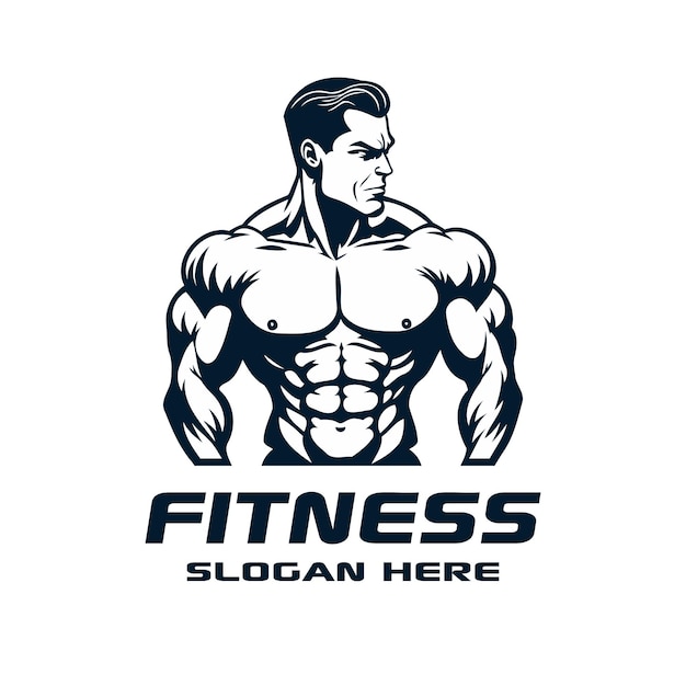 Fitness Gym Logo sjabloon mannelijke Body Builder