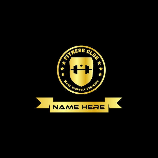 Vector fitness gym logo vector template