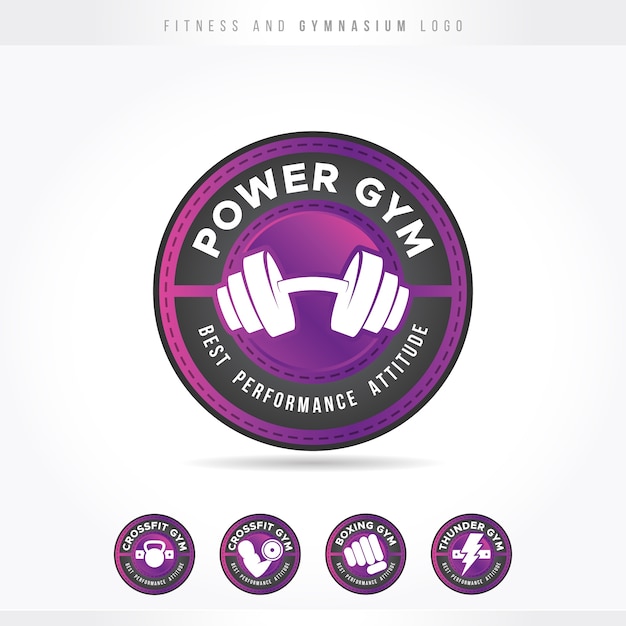 fitness and gym pink logo