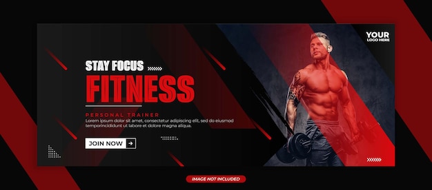 Vector fitness gym training banner