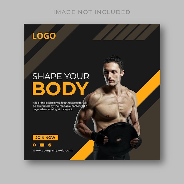 Fitness and gym web banner