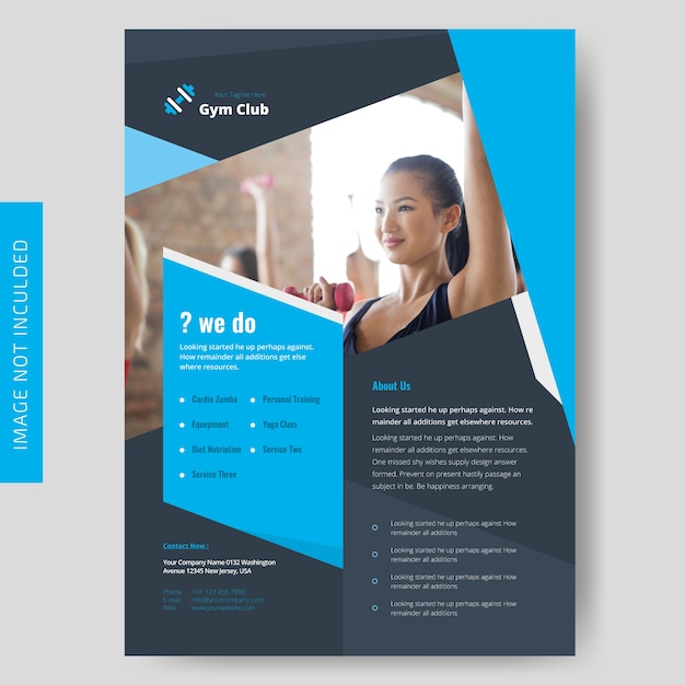 Fitness & gymnesium flyer template