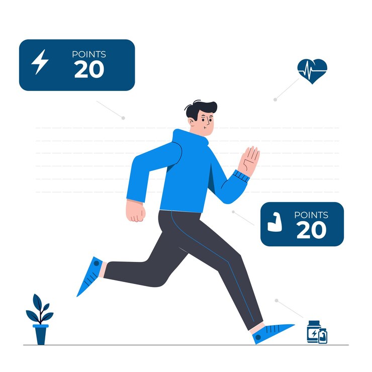 Vector fitness and health concept illustration