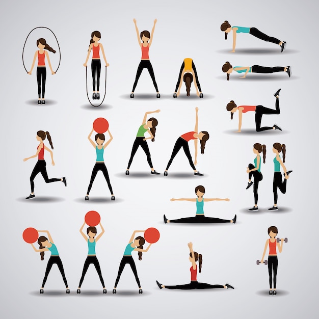 Fitness illustration.