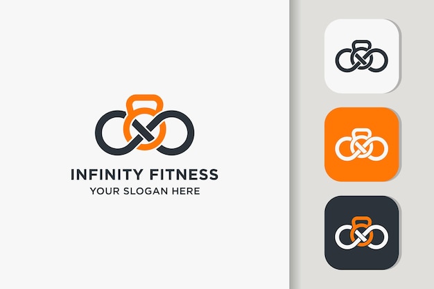 벡터 스포츠 정신의 휘트니스 인피니티 로고 디자인 상징