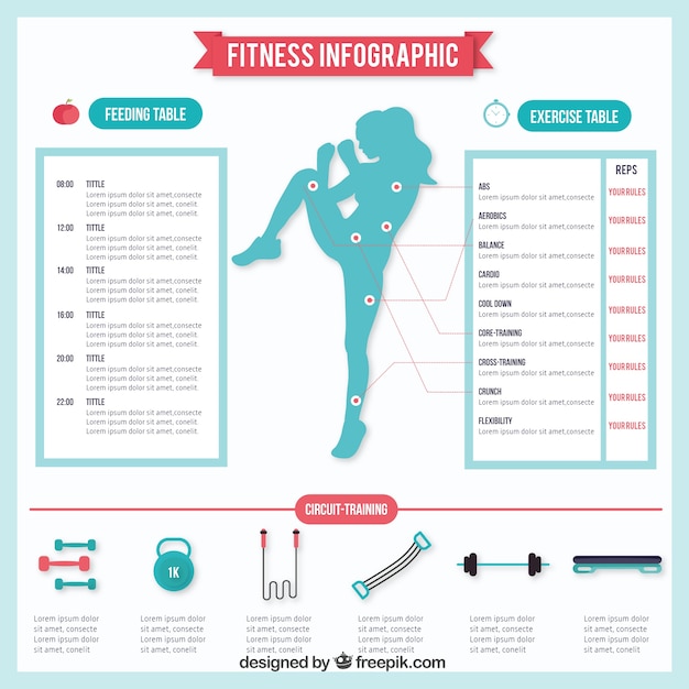 Vector fitness infografie