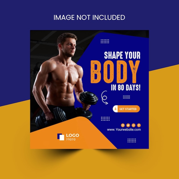 Fitness instagram ads design