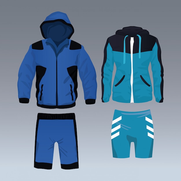 Fitness jacket and pants wear for male and female 