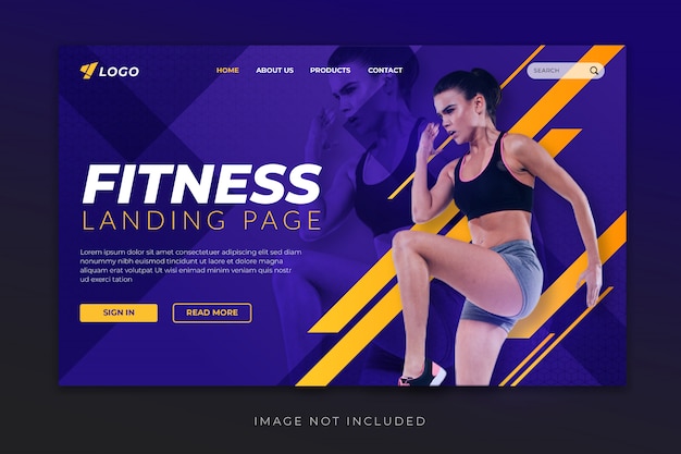 Fitness landing page template