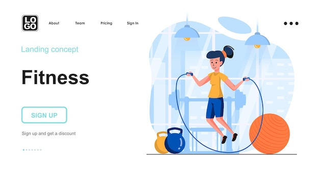 Fitness landing page template