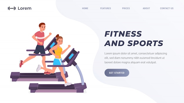 Fitness landing page