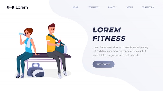 Fitness landing page