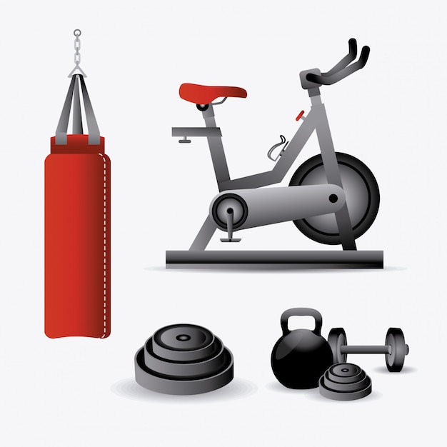 Vector fitness levensstijl ontwerp.