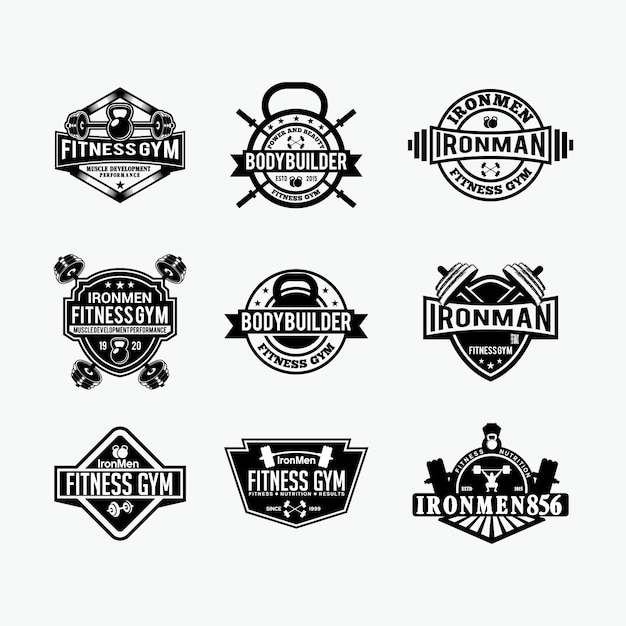 fitness logo badges 3