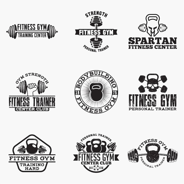 Vettore distintivi di fitness logo