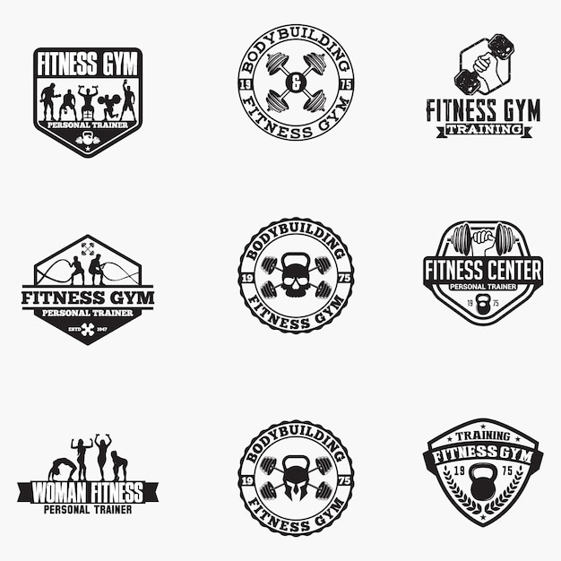 Fitness logo badges