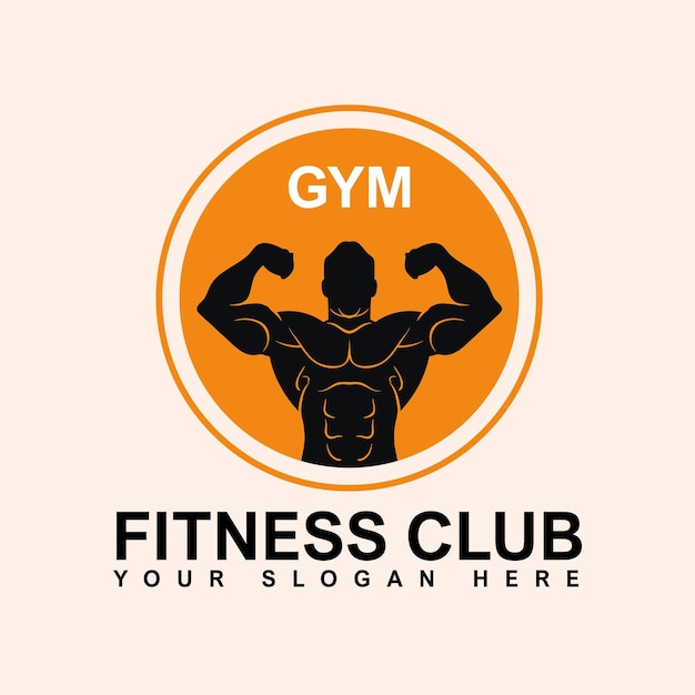 Logo fitness barbell logo sollevamento pesi logo gym log fitness silhouette