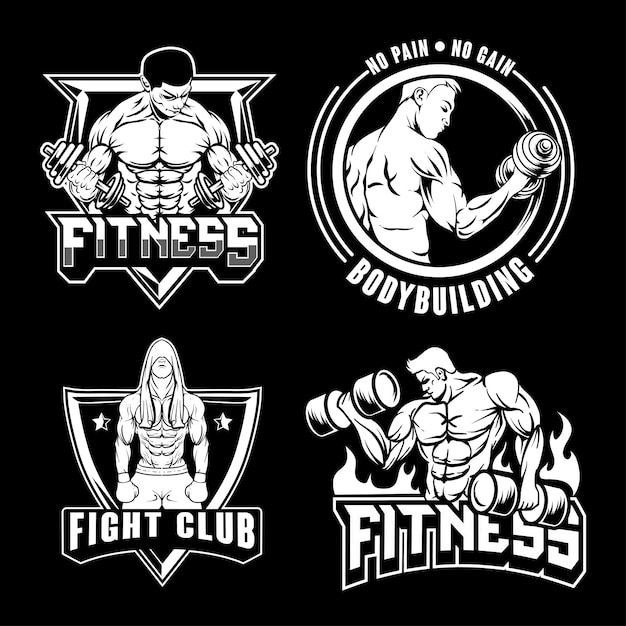 Vector fitness logo collectie