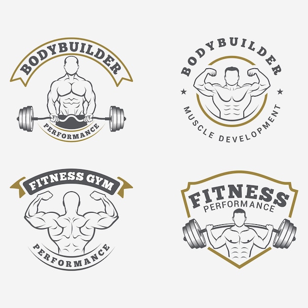 Modello di vettore di progettazione logo fitness