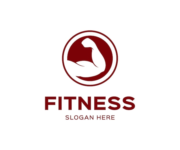 Логотип фитнеса. Векторный шаблон логотипа тренажерного зала
