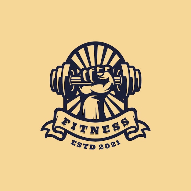 Fitness logo mascotte