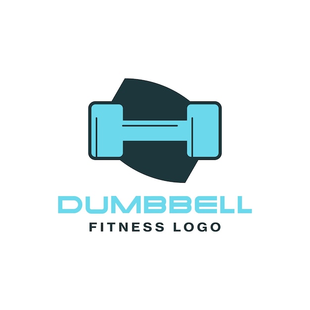 Vector fitness logo met dumbbell icoon