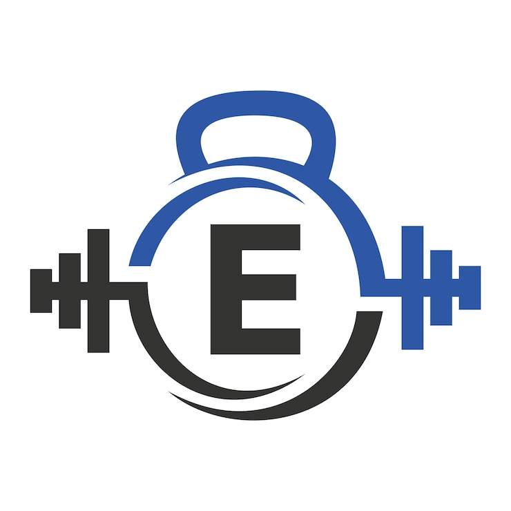 Vector fitness logo op letter e gym en fitness e letter sign vector template