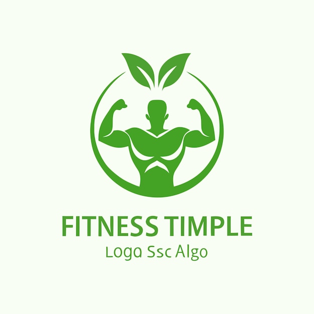 피트니스 로고 템플릿 백색 배경