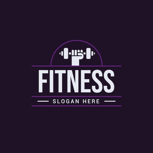 Vector fitness logo template