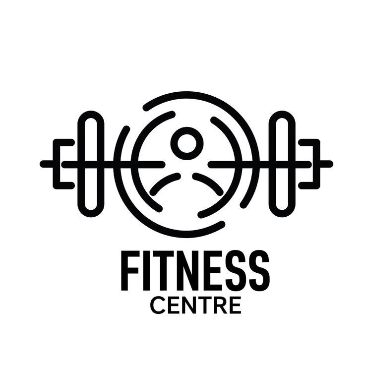 Fitness logo with basic shapes
