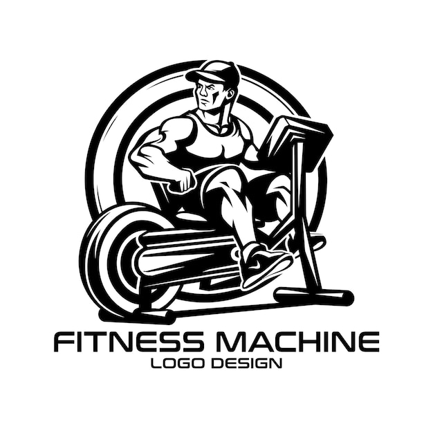 Fitness Machine Vector Logo Design