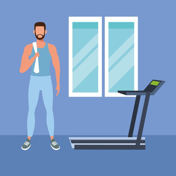 Vector fitness man doing exercise