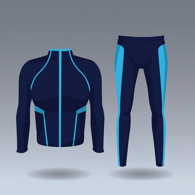 Fitness men jacket and pants wear