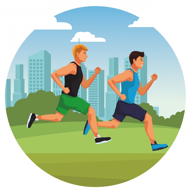Fitness men running