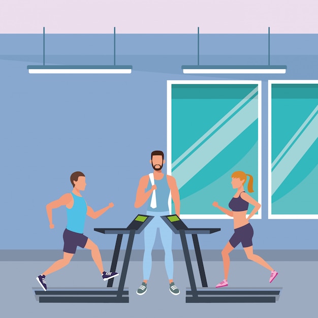 Fitness mensen trainen