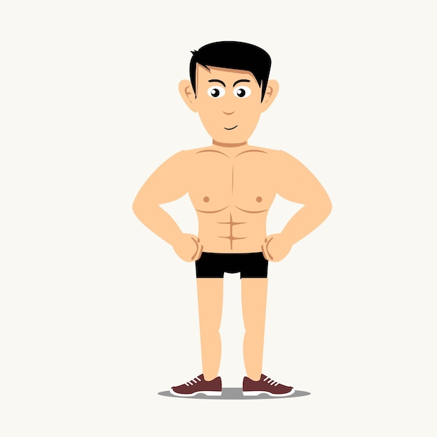 Fitness people gym sporty club vector icons athlet character