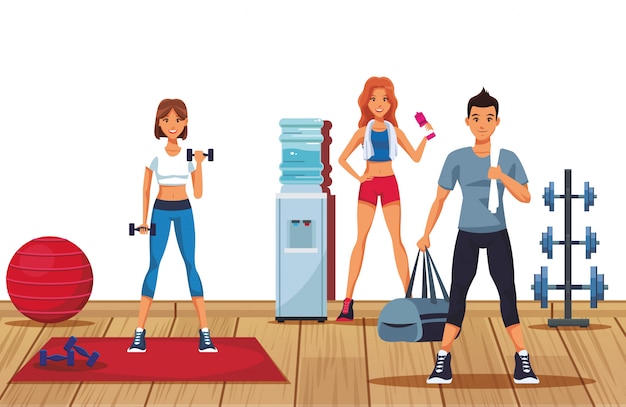 Fitness people at gym