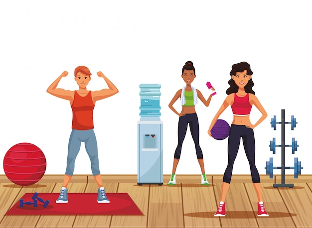 Fitness people at gym