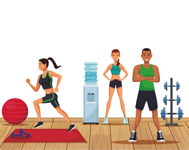 Fitness people at gym