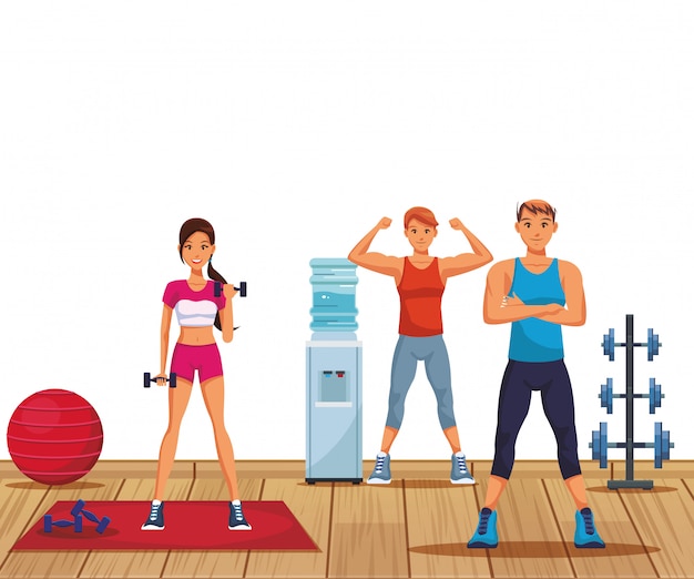 Fitness people at gym