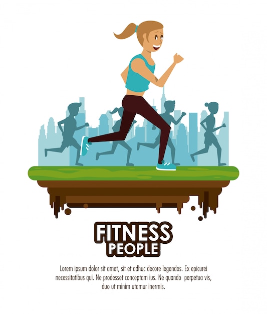 Fitness people poster