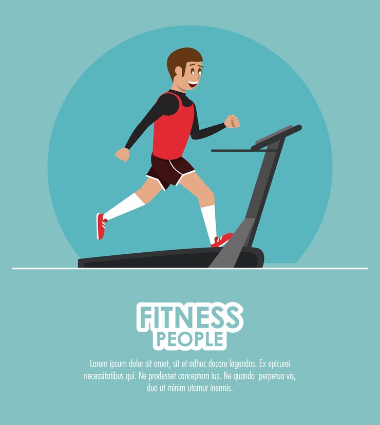 Vector fitness people poster