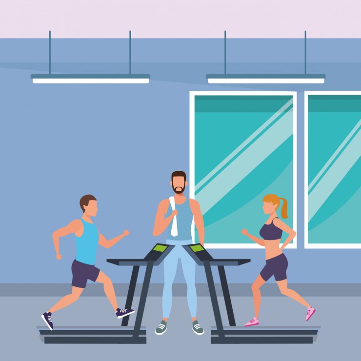 Vector fitness people training