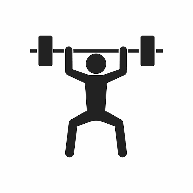 fitness person icon illustration flat style