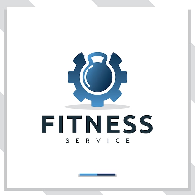 Fitness service ,logo combination template