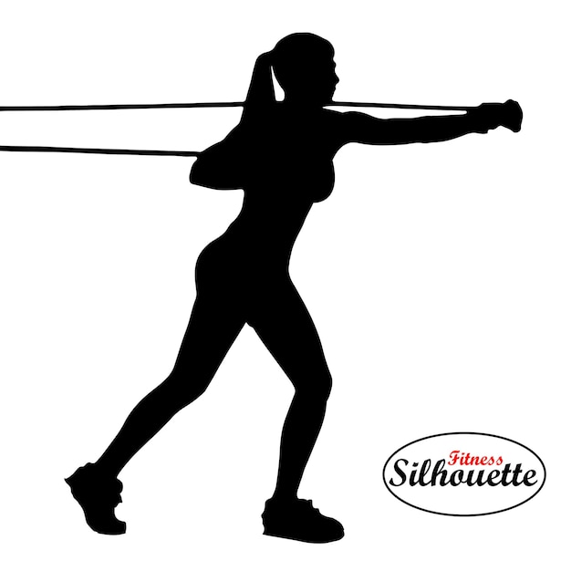 Fitness silhouet vrouw