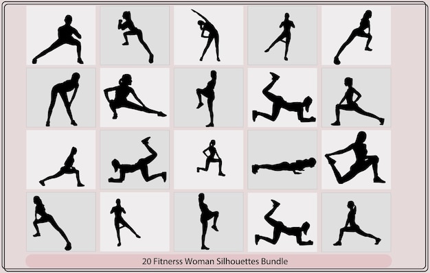 Fitness silhouettes logoFitness woman silhouettessilhouette of female sprinterfitness exercises c