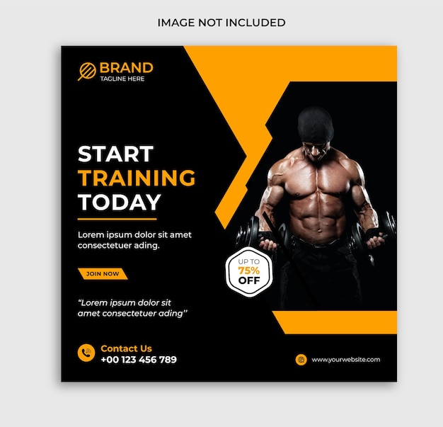 Fitness social media post design